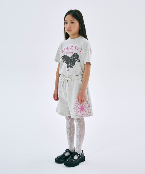 Mardi Mercredi（マルディメクルディ）の「KIDS TSHIRT DDANJI / キッズ Tシャツ ダンジ（Tシャツ/カットソー・キッズ・ヘザーグレー/ベージュ系その他/ホワイト/オートミール・100cm/110cm/120cm/130cm）」の11枚目の写真