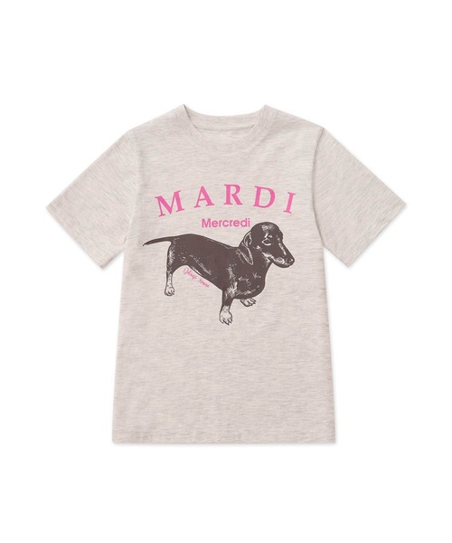 Mardi Mercredi（マルディメクルディ）の「KIDS TSHIRT DDANJI / キッズ Tシャツ ダンジ（Tシャツ/カットソー・キッズ・ヘザーグレー/ベージュ系その他/ホワイト/オートミール・100cm/110cm/120cm/130cm）」の14枚目の写真