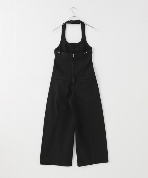 Spick & Span(スピックアンドスパン)の「コットンツイルガーメントダイサロペット(サロペット/オーバーオール・レディース・ブラック/ベージュ・38/36)」の3枚目の写真