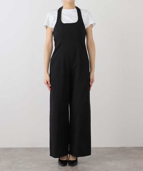 Spick & Span(スピックアンドスパン)の「コットンツイルガーメントダイサロペット(サロペット/オーバーオール・レディース・ブラック/ベージュ・38/36)」の16枚目の写真