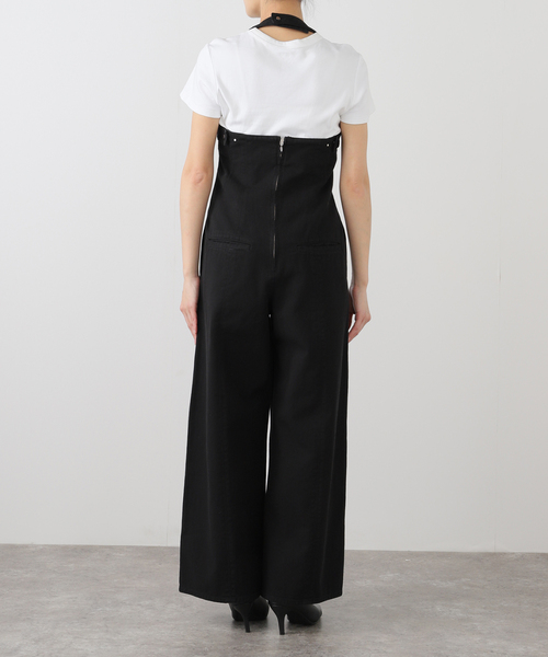 Spick & Span(スピックアンドスパン)の「コットンツイルガーメントダイサロペット(サロペット/オーバーオール・レディース・ブラック/ベージュ・38/36)」の18枚目の写真