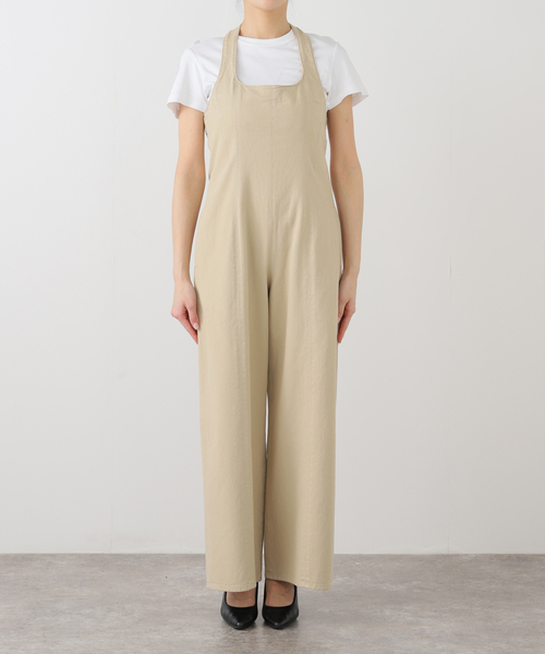 Spick & Span(スピックアンドスパン)の「コットンツイルガーメントダイサロペット(サロペット/オーバーオール・レディース・ブラック/ベージュ・38/36)」の20枚目の写真