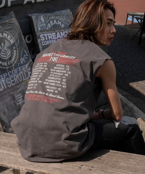 WEGO（ウィゴー）の「WEGO/ヴィンテージライクグラフィックノースリーブ（タンクトップ・メンズ・その他1/その他2/その他3/その他5/その他8/その他4/その他7/その他6/その他10/その他11/その他12/その他9/その他14/その他15/その他16/その他13・MEDIUM/LARGE）」の2枚目の写真