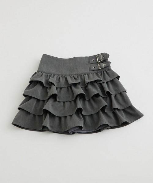 匿名配送⭐ひざ丈スカートフリルスリット Jean【L】オリーブグリーン ジップスリットカーゴスカート | Zip slit cargo skirt (kiharu