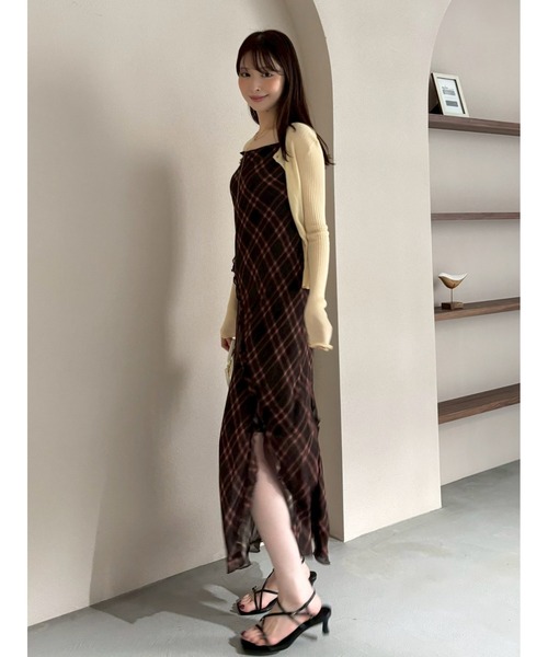 セール】シルクコットンシアーリブカーデ（カーディガン/ボレロ