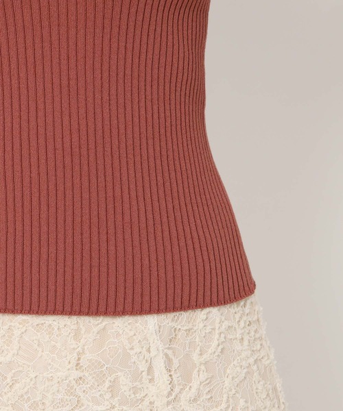 mysty woman(ミスティウーマン)の「アシメネックストリングプルオーバー 493903(ニット/セーター・レディース・ブラック/オフホワイト/ブラウン系その他・FREE)」の18枚目の写真