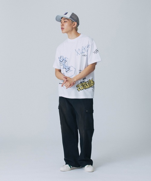 XLARGE(エクストララージ)の「GRAFFITI S/S TEE(Tシャツ/カットソー・メンズ・ネイビー/ホワイト/ブラック・XL/S/M/L)」の9枚目の写真