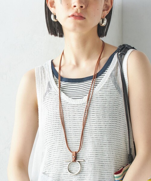 SHIPS（シップス）の「〈手洗い可能〉前後 2WAY イタリアン シアー リネン ワンピース（ワンピース・レディース・ブラウン/オフホワイト・ONE SIZE）」の9枚目の写真