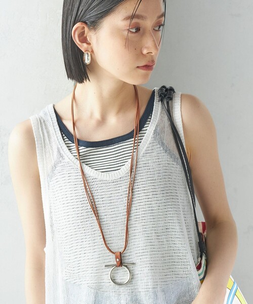 SHIPS（シップス）の「〈手洗い可能〉前後 2WAY イタリアン シアー リネン ワンピース（ワンピース・レディース・ブラウン/オフホワイト・ONE SIZE）」の12枚目の写真