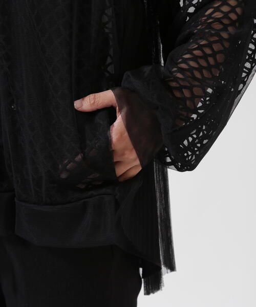 AULA AILA(アウラアイラ)の「AULA AILA(アウラ アイラ)別注バックプリーツメッシュフーディ(パーカー・レディース・ブラック/ホワイト・0)」の16枚目の写真