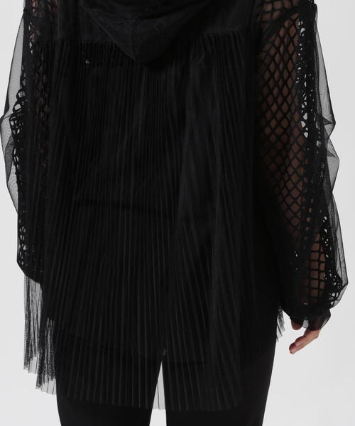 AULA AILA(アウラアイラ)の「AULA AILA(アウラ アイラ)別注バックプリーツメッシュフーディ(パーカー・レディース・ブラック/ホワイト・0)」の19枚目の写真