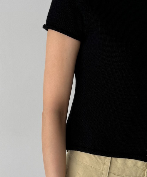 CANAL JEAN（キャナルジーン）の「El mar　コットン半袖ボタンカーディガン（カーディガン/ボレロ・レディース・ブラック/アイボリー/ネイビー・ONE SIZE）」の13枚目の写真