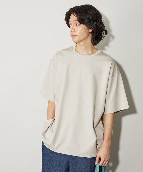 CITEN(シテン)の「<CITEN>シルケットダンボールT(Tシャツ/カットソー・メンズ・ベージュ/ネイビー/ライム・M/L)」の7枚目の写真