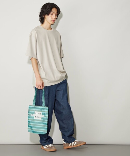 CITEN(シテン)の「<CITEN>シルケットダンボールT(Tシャツ/カットソー・メンズ・ベージュ/ネイビー/ライム・M/L)」の9枚目の写真