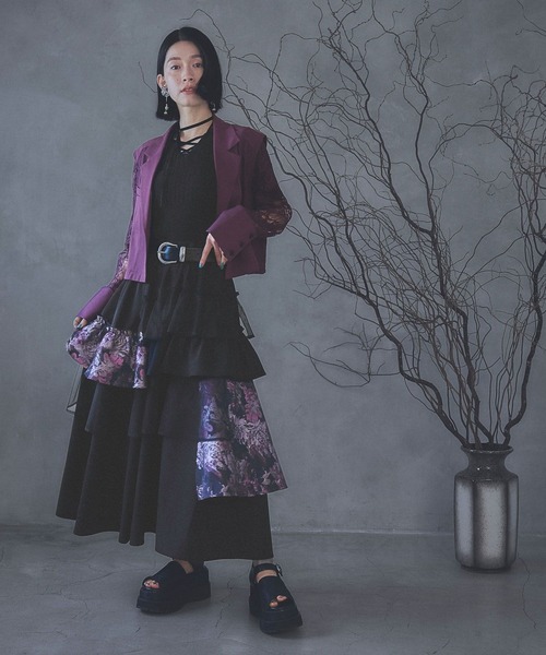 セール】アートジャガードキリカエフレアスカート(HARE