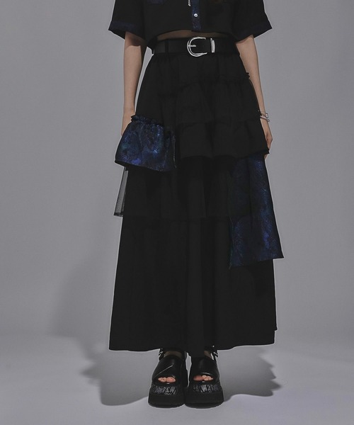 セール】アートジャガードキリカエフレアスカート(HARE)（スカート