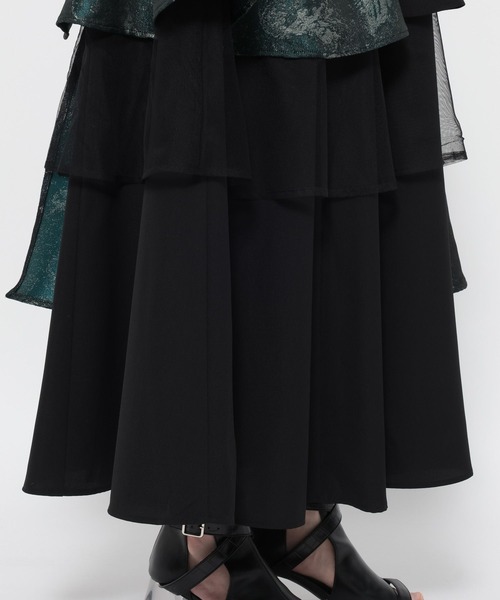 セール】アートジャガードキリカエフレアスカート(HARE)（スカート