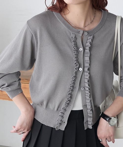 今がお買い得☆アンサンブル theory luxe フリルニット カーディガン