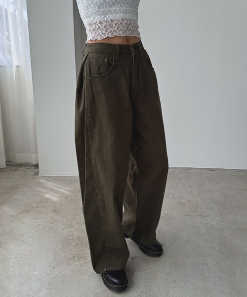 GOD ONLY KNOWS チノパンツ 2025SS]ベーシックセミストレートワイドチノパン（その他パンツ