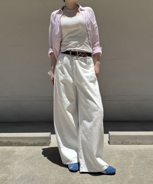 FOLLOWIN(フォロウィン)の「【低身長 / 高身長用 サイズが選べるカラーパンツ/動画あり】【 4color / 3size】ベーシックセミストレートワイドチノパン(その他パンツ・レディース・ベージュ/カーキ/ブラック/ホワイト・SMALL/MEDIUM/LARGE)」の22枚目の写真