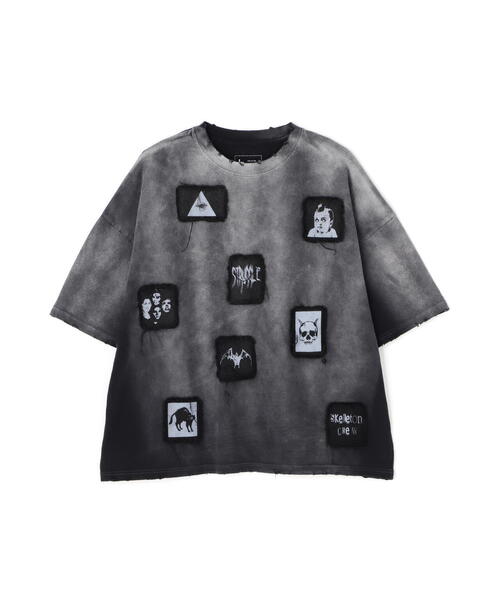 DankeSchon/ダンケシェーン/PIGMENT SPRAY S/S TEE PATCH（T