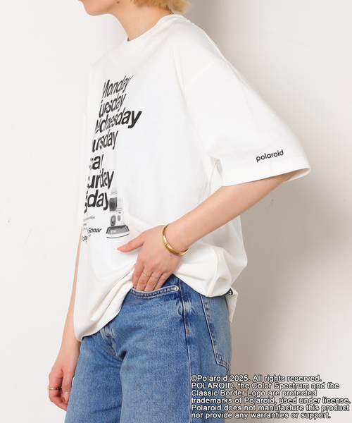 Johnbull(ジョンブル)の「【JOHNBULL/ジョンブル】POLAROID SX-70-1 Tsh(Tシャツ/カットソー・レディース・ブラック/ホワイト・FREE)」の3枚目の写真