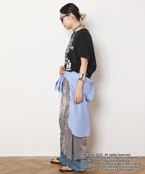 Johnbull(ジョンブル)の「【JOHNBULL/ジョンブル】POLAROID SX-70-1 Tsh(Tシャツ/カットソー・レディース・ブラック/ホワイト・FREE)」の9枚目の写真