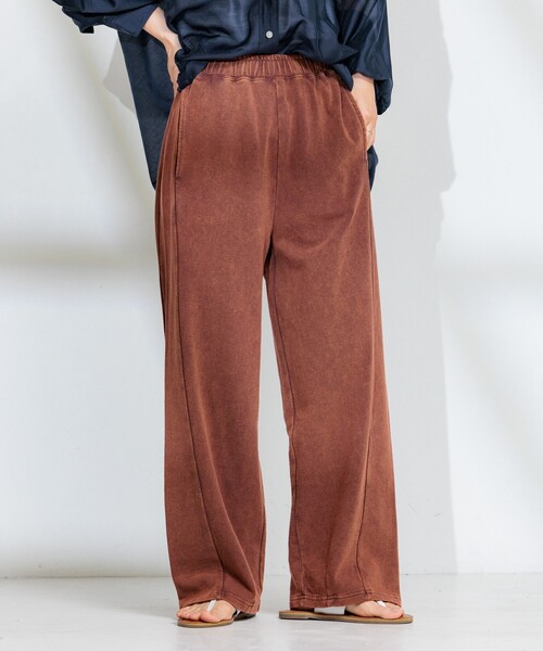 FREAK'S STORE（フリークスストア）の「フェード加工 カーブイージーパンツ/スウェットパンツ（スウェットパンツ・レディース・ブラック/ブラウン・ﾌﾘ-）」の6枚目の写真