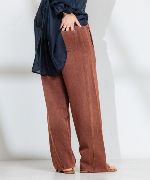 FREAK'S STORE（フリークスストア）の「フェード加工 カーブイージーパンツ/スウェットパンツ（スウェットパンツ・レディース・ブラック/ブラウン・ﾌﾘ-）」の7枚目の写真