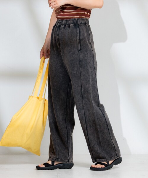 FREAK'S STORE（フリークスストア）の「フェード加工 カーブイージーパンツ/スウェットパンツ（スウェットパンツ・レディース・ブラック/ブラウン・ﾌﾘ-）」の14枚目の写真