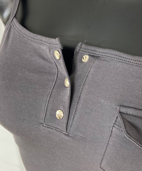 non-hedge（ノンヘッジ）の「ポケット付きヘンリーキャミソール（キャミソール・レディース・ブラック/チャコールグレー/オフホワイト・FREE）」の20枚目の写真