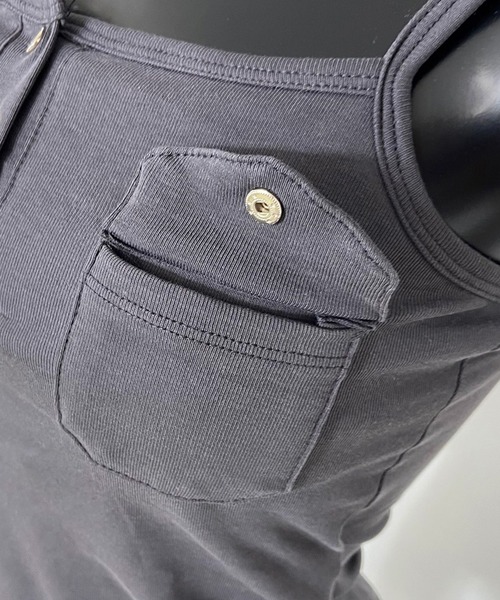 non-hedge（ノンヘッジ）の「ポケット付きヘンリーキャミソール（キャミソール・レディース・ブラック/チャコールグレー/オフホワイト・FREE）」の18枚目の写真