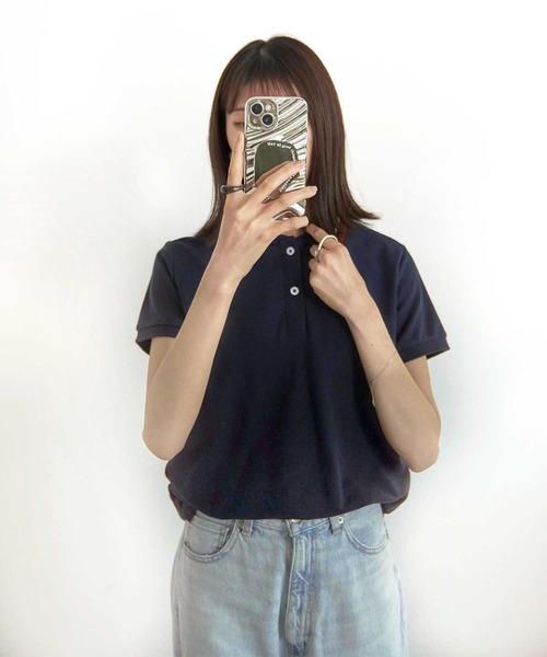 Dita Muaj.（ディータムアージュ）の「【U.S. POLO ASSN】ワンポイントロゴ半袖ポロシャツ（Tシャツ/カットソー・レディース・ブラック/ホワイト/ベージュ/ネイビー・FREE）」の12枚目の写真