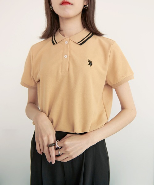 Dita Muaj.（ディータムアージュ）の「【U.S. POLO ASSN】ワンポイントロゴ半袖ポロシャツ（Tシャツ/カットソー・レディース・ブラック/ホワイト/ベージュ/ネイビー・FREE）」の8枚目の写真
