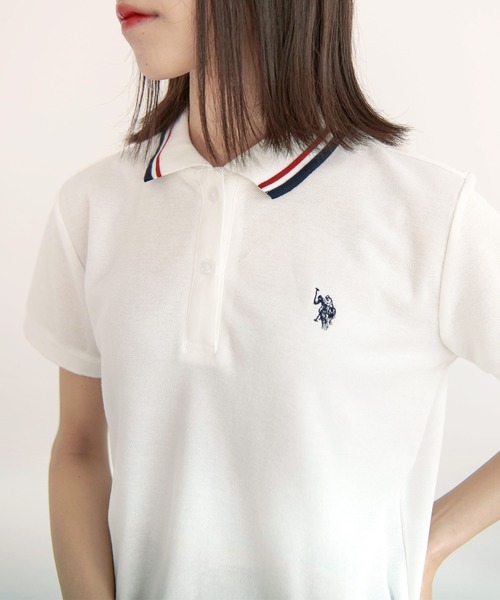 Dita Muaj.（ディータムアージュ）の「【U.S. POLO ASSN】ワンポイントロゴ半袖ポロシャツ（Tシャツ/カットソー・レディース・ブラック/ホワイト/ベージュ/ネイビー・FREE）」の6枚目の写真