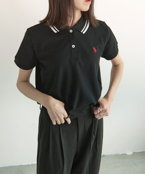Dita Muaj.（ディータムアージュ）の「【U.S. POLO ASSN】ワンポイントロゴ半袖ポロシャツ（Tシャツ/カットソー・レディース・ブラック/ホワイト/ベージュ/ネイビー・FREE）」の10枚目の写真
