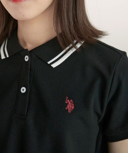 Dita Muaj.（ディータムアージュ）の「【U.S. POLO ASSN】ワンポイントロゴ半袖ポロシャツ（Tシャツ/カットソー・レディース・ブラック/ホワイト/ベージュ/ネイビー・FREE）」の11枚目の写真