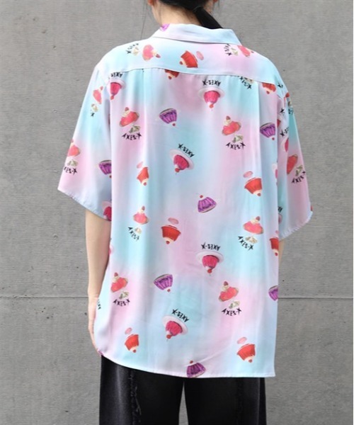 AXES-X（アクシーズエックス）の「ゼリープリントアロハシャツ（シャツ/ブラウス・メンズ・ネイビー/ホワイト/ピンク・LARGE/X-LARGE/MEDIUM）」の6枚目の写真