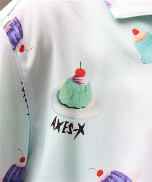 AXES-X（アクシーズエックス）の「ゼリープリントアロハシャツ（シャツ/ブラウス・メンズ・ネイビー/ホワイト/ピンク・LARGE/X-LARGE/MEDIUM）」の11枚目の写真