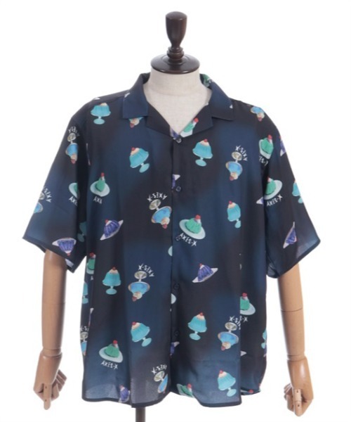 AXES-X（アクシーズエックス）の「ゼリープリントアロハシャツ（シャツ/ブラウス・メンズ・ネイビー/ホワイト/ピンク・LARGE/X-LARGE/MEDIUM）」の16枚目の写真