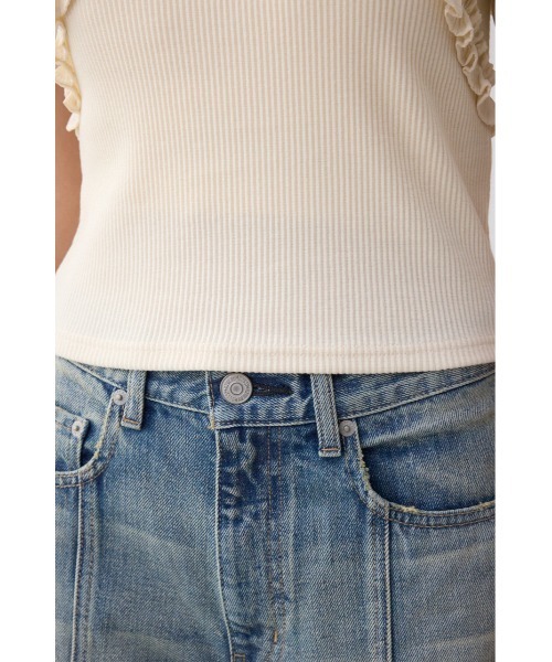 AZUL by moussy(アズールバイマウジー)の「コンビネーション2WAYフリルトップス(Tシャツ/カットソー・レディース・レッド/アイボリー/ブラック・FREE)」の14枚目の写真