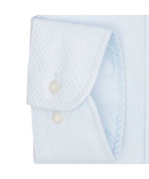 TOKYO SHIRTS(トウキョウシャツ)の「【超形態安定】 形態安定ノンアイロン ワイド 長袖ビジネスワイシャツ(大きいサイズ・長いサイズ)(ビジネスシャツ・メンズ・サックスブルー・首回り39cm-裄丈88cm/首回り41cm-裄丈90cm/首回り42cm-裄丈90cm/首回り43cm-裄丈90cm/首回り45cm-裄丈82cm/首回り45cm-裄丈86cm/首回り45cm-裄丈90cm/首回り47cm-裄丈86cm/首回り47cm-裄丈90cm)」の3枚目の写真