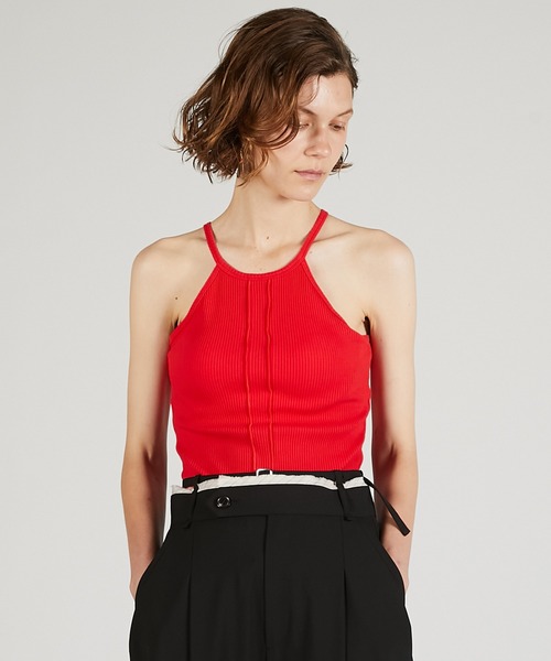 PRANK PROJECT(プランクプロジェクト)の「カップ付きアメスリトップ / American Sleeve Top With Cup(タンクトップ・レディース・ブラック/アイボリー/チャコールグレー/ブラウン/レッド・FREE)」の5枚目の写真