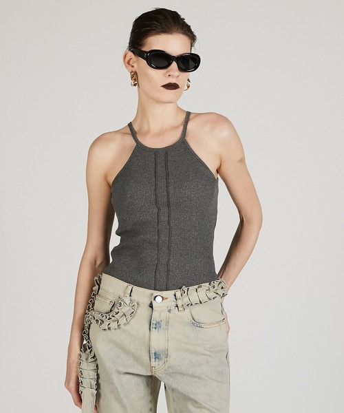 PRANK PROJECT(プランクプロジェクト)の「カップ付きアメスリトップ / American Sleeve Top With Cup(タンクトップ・レディース・ブラック/アイボリー/チャコールグレー/ブラウン/レッド・FREE)」の17枚目の写真