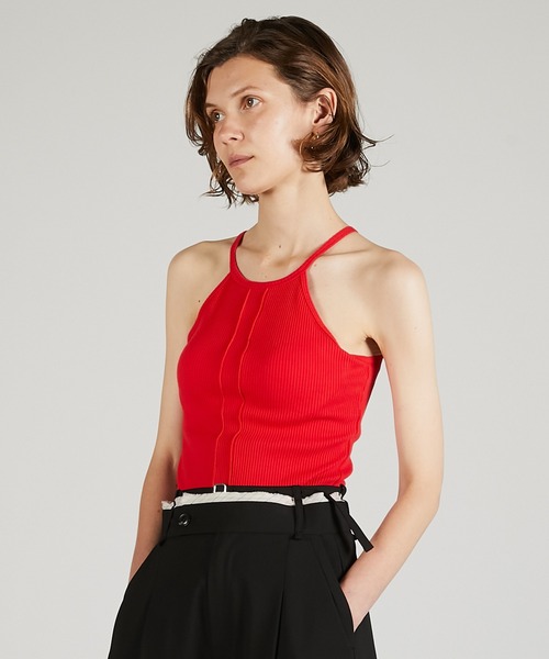 PRANK PROJECT(プランクプロジェクト)の「カップ付きアメスリトップ / American Sleeve Top With Cup(タンクトップ・レディース・ブラック/アイボリー/チャコールグレー/ブラウン/レッド・FREE)」の22枚目の写真