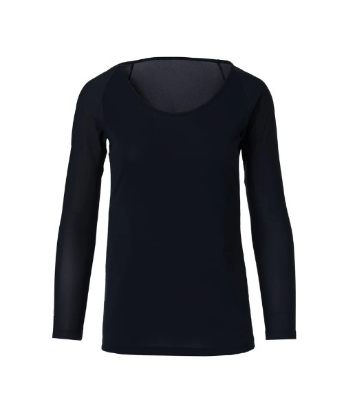 ZOY(ゾーイ)の「WOMEN UVカット 長袖インナー(Tシャツ/カットソー・レディース・ホワイト/ネイビー・SMALL/LARGE/MEDIUM)」の2枚目の写真