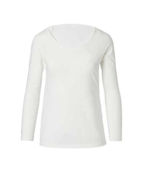 ZOY(ゾーイ)の「WOMEN UVカット 長袖インナー(Tシャツ/カットソー・レディース・ホワイト/ネイビー・SMALL/LARGE/MEDIUM)」の1枚目の写真