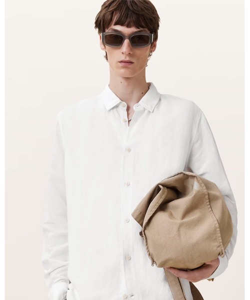 ALLSAINTS（オールセインツ）の「BANDOL LONG SLEEVE RELAXED SHIRT | BANDOL 長袖 リラックス シャツ（シャツ/ブラウス・メンズ・ホワイト・XS/S/M/L）」の7枚目の写真