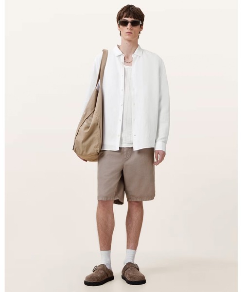 ALLSAINTS（オールセインツ）の「BANDOL LONG SLEEVE RELAXED SHIRT | BANDOL 長袖 リラックス シャツ（シャツ/ブラウス・メンズ・ホワイト・XS/S/M/L）」の6枚目の写真