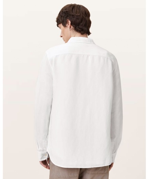 ALLSAINTS（オールセインツ）の「BANDOL LONG SLEEVE RELAXED SHIRT | BANDOL 長袖 リラックス シャツ（シャツ/ブラウス・メンズ・ホワイト・XS/S/M/L）」の4枚目の写真